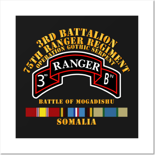 3Bn 75th Rangr Rgt  w Svc - Mogadishu Posters and Art